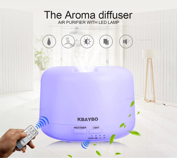 Remote Controlled Aroma Humidifier with 7 Color Lights